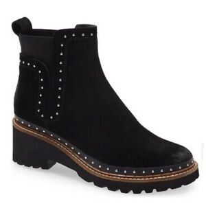 Dolce Vita Huey Studded Elastic Pull-On Suede Platform Bootie